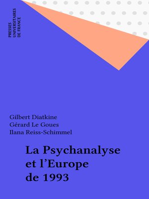 cover image of La Psychanalyse et l'Europe de 1993